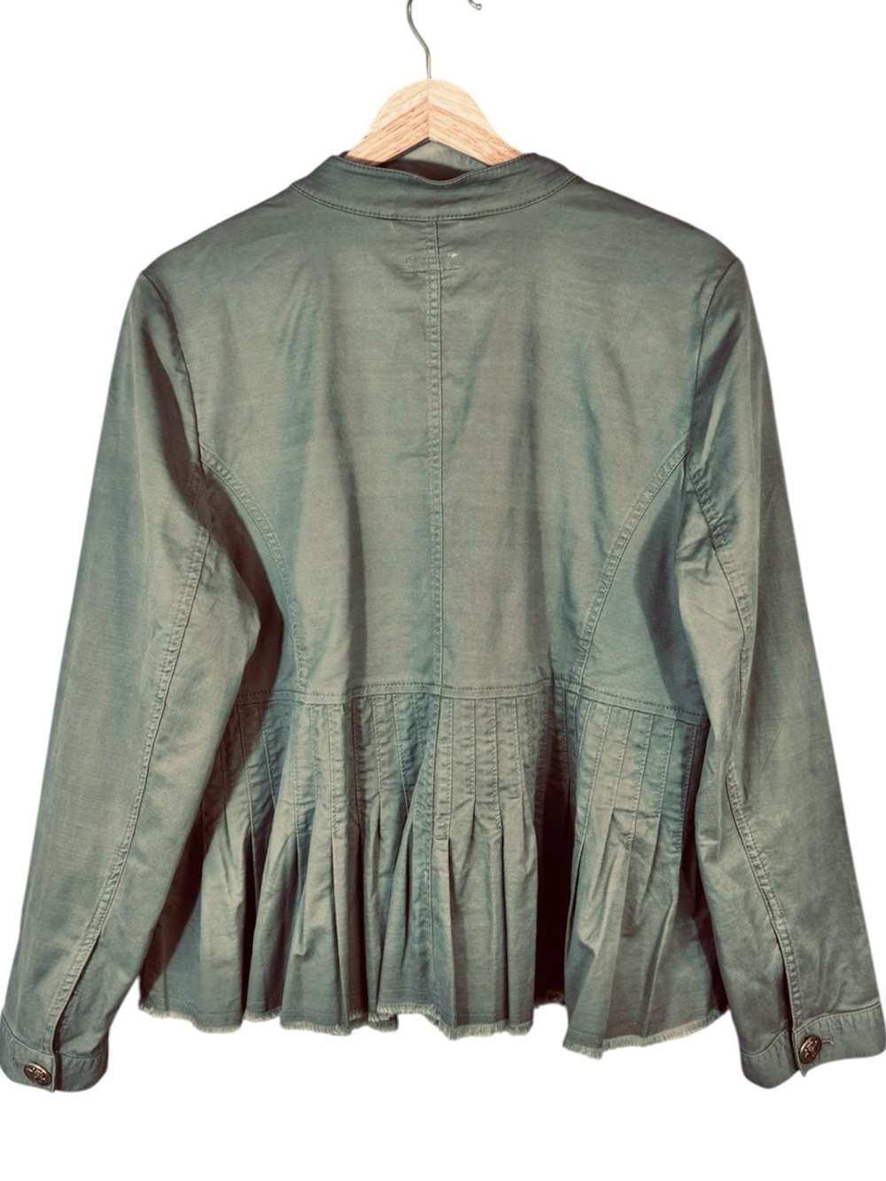 J. Jill Army Green Peplum Jacket Medium NWT - Picture 5 of 8